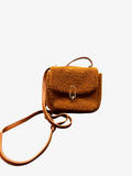 Fuzzy Brown Crossbody Bag