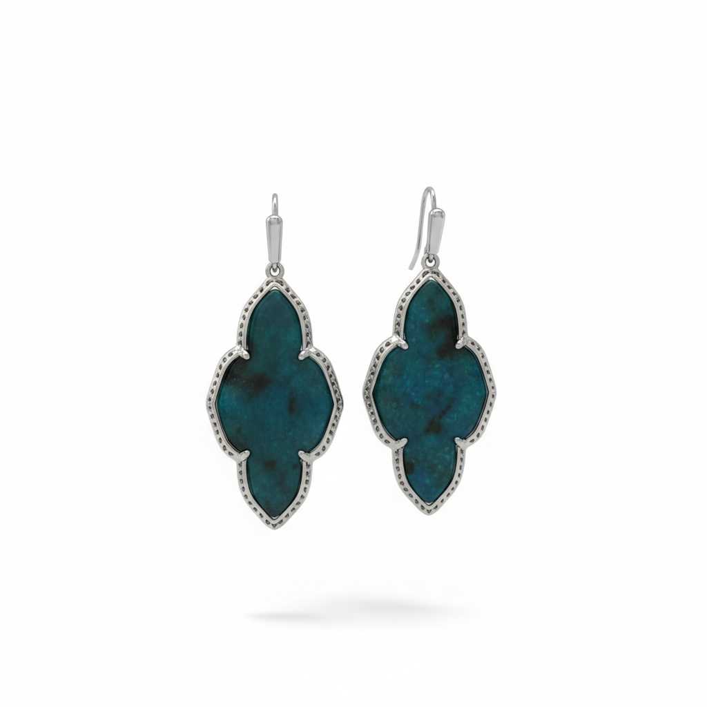 Turquoise Stone Drop Earrings