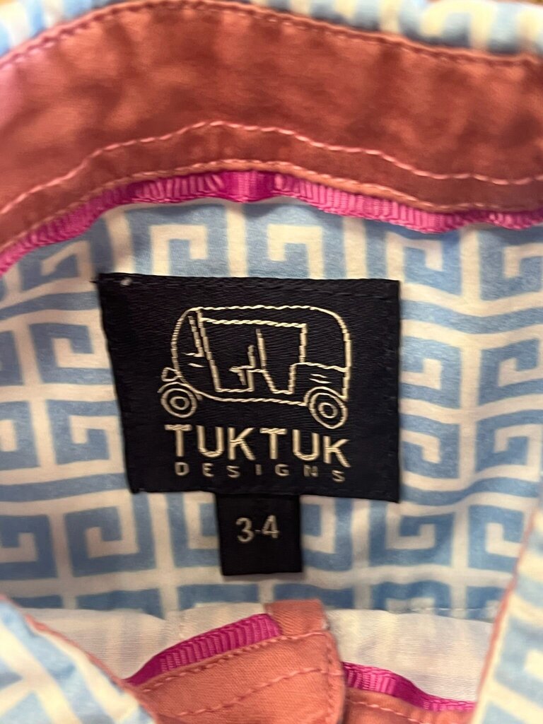 TukTuk Designs Blue Patterned Short-Sleeve Shirt