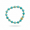 Turquoise and Gold Beaded Bracelet