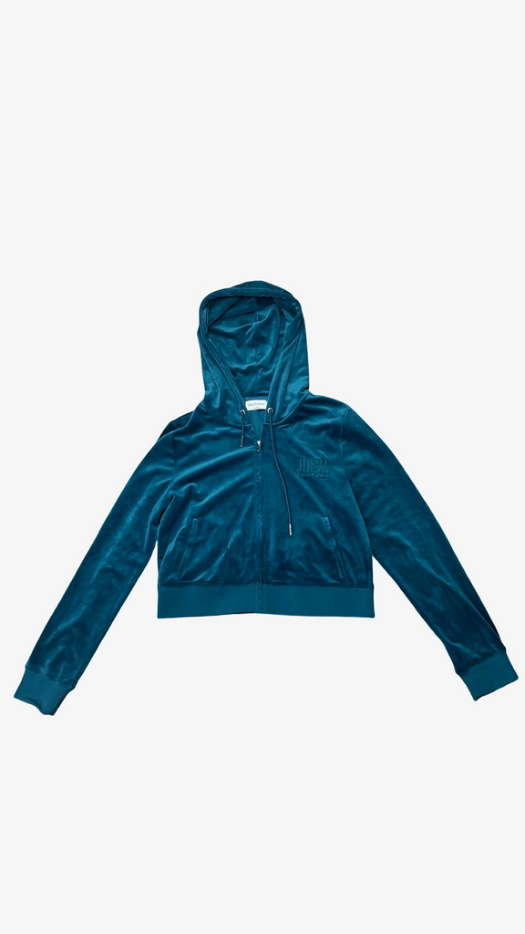 Juicy Couture Velvet Cropped Hoodie