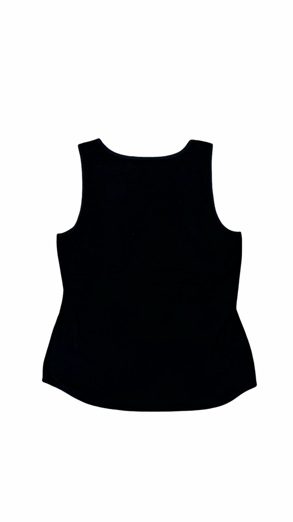 XL- Black Lace-Up Tank Top