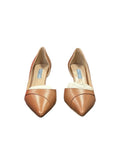 Prada- calzature donna Brown Leather Pointed Toe Heels