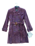 M- Terry Lewis Classic Luxuries Purple Suede Trench Coat