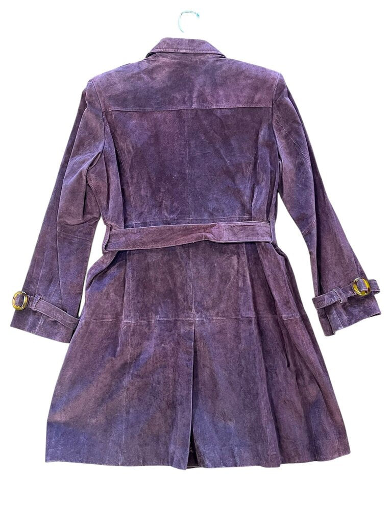 M- Terry Lewis Classic Luxuries Purple Suede Trench Coat