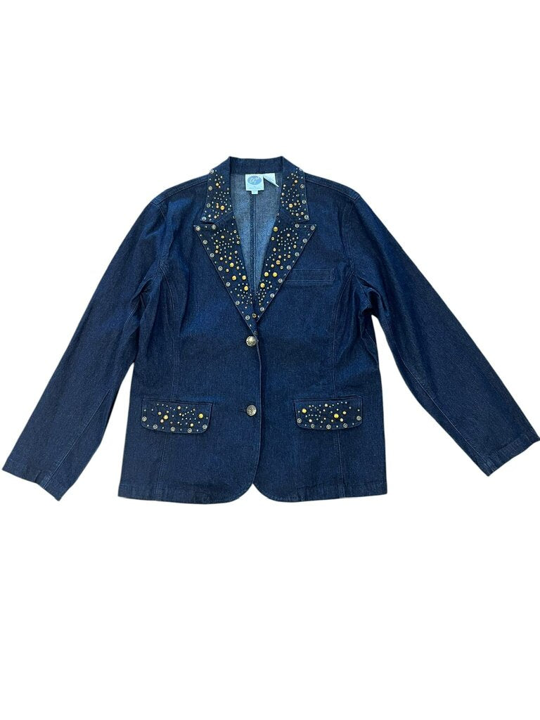 L- DG2 by Diane Gilman Denim Blazer