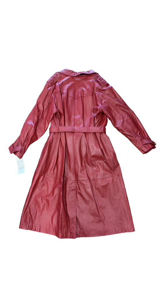 L- Excelled Genuine Leather Ruby Trench Coat