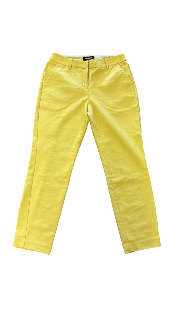 6R- Express Columnist Ankle Pants in Yellow