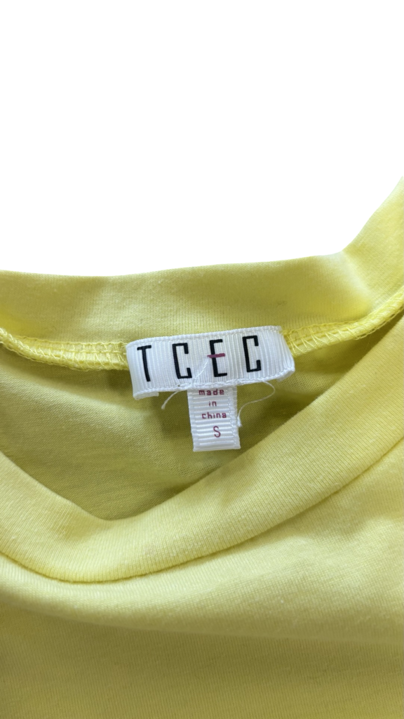 S- TCEC Yellow Ruffled Sleeve Bodysuit