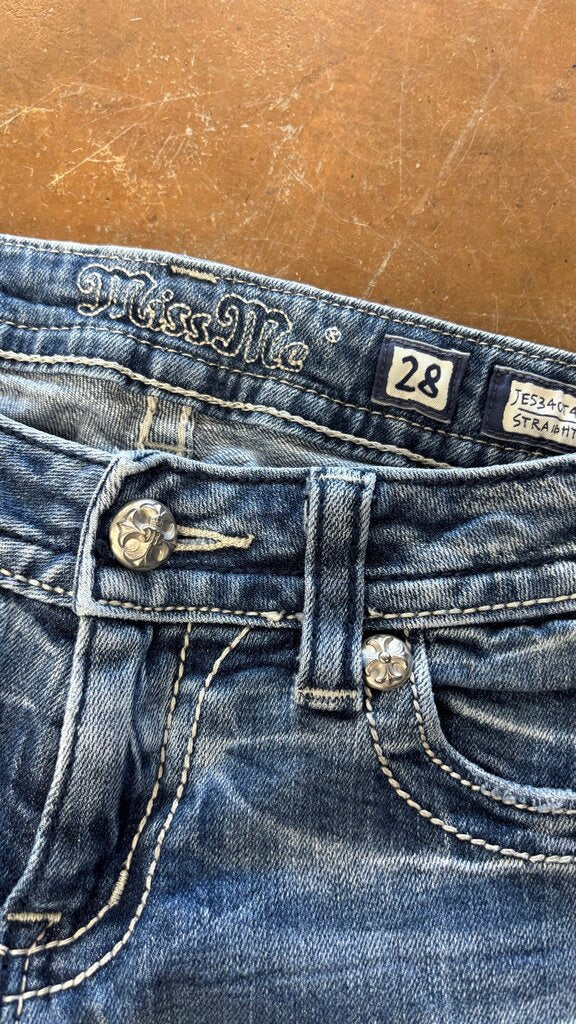 Size 28- Miss Me Women's Straight Leg Jeans