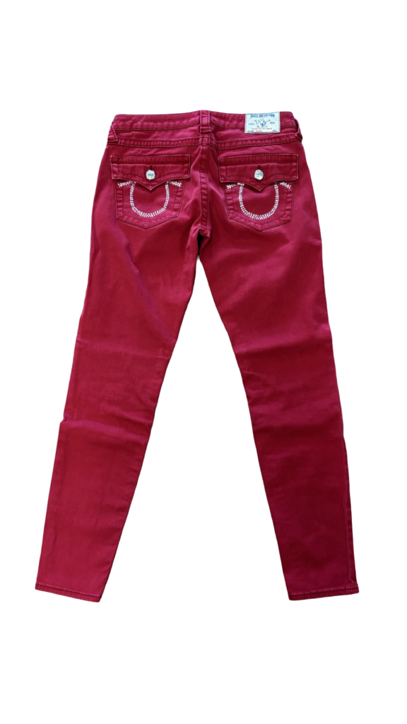 Size 29- True Religion Women’s Red Skinny Jeans
