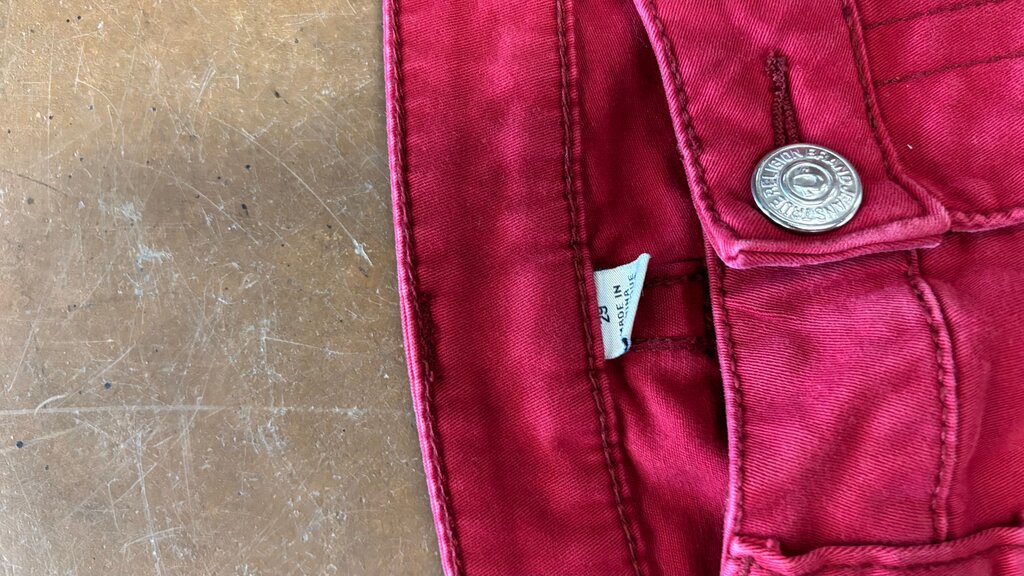 Size 29- True Religion Women’s Red Skinny Jeans