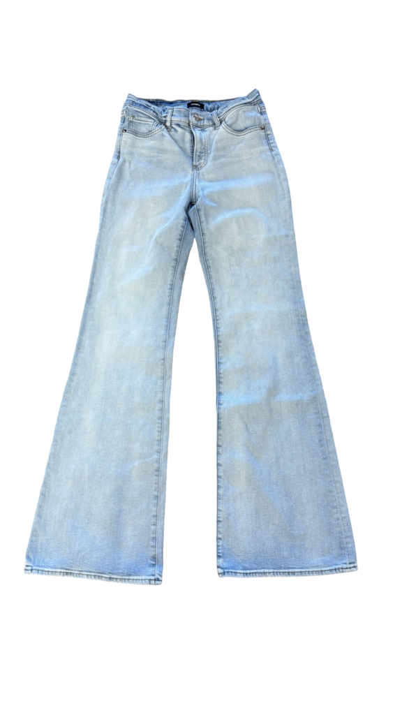 Size 6L- Express Flared Blue Jeans