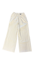 S- H&M Cream Striped Wide Leg Pants