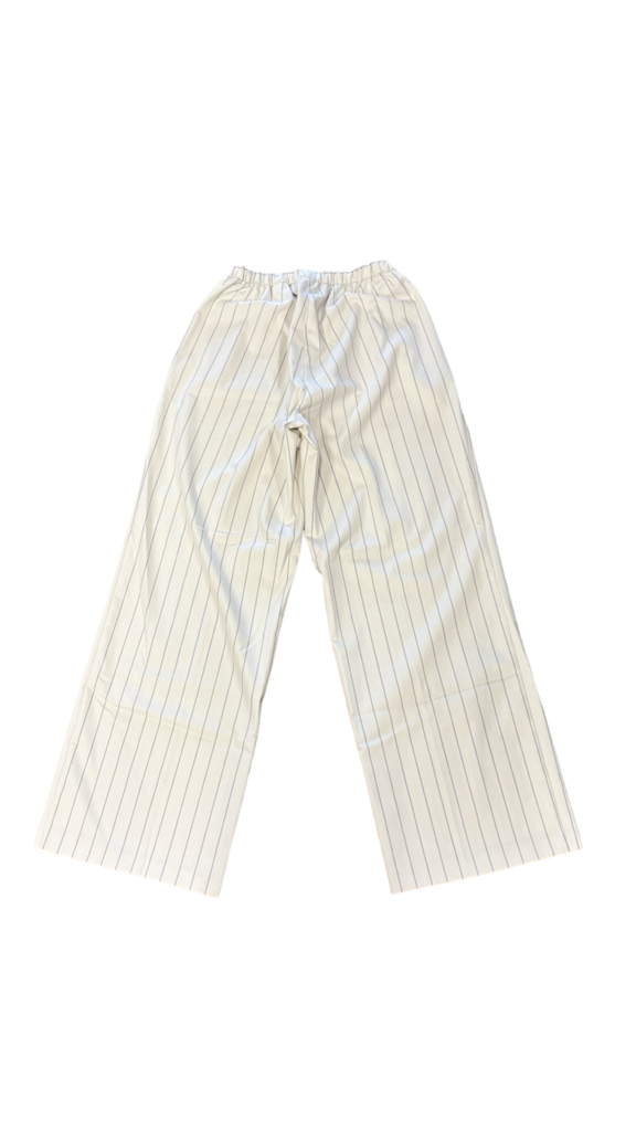 S- H&M Cream Striped Wide Leg Pants