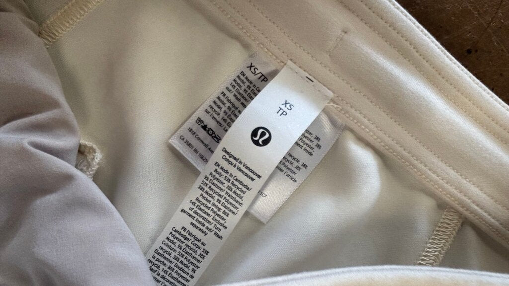 Size XS Lululemon White Pants