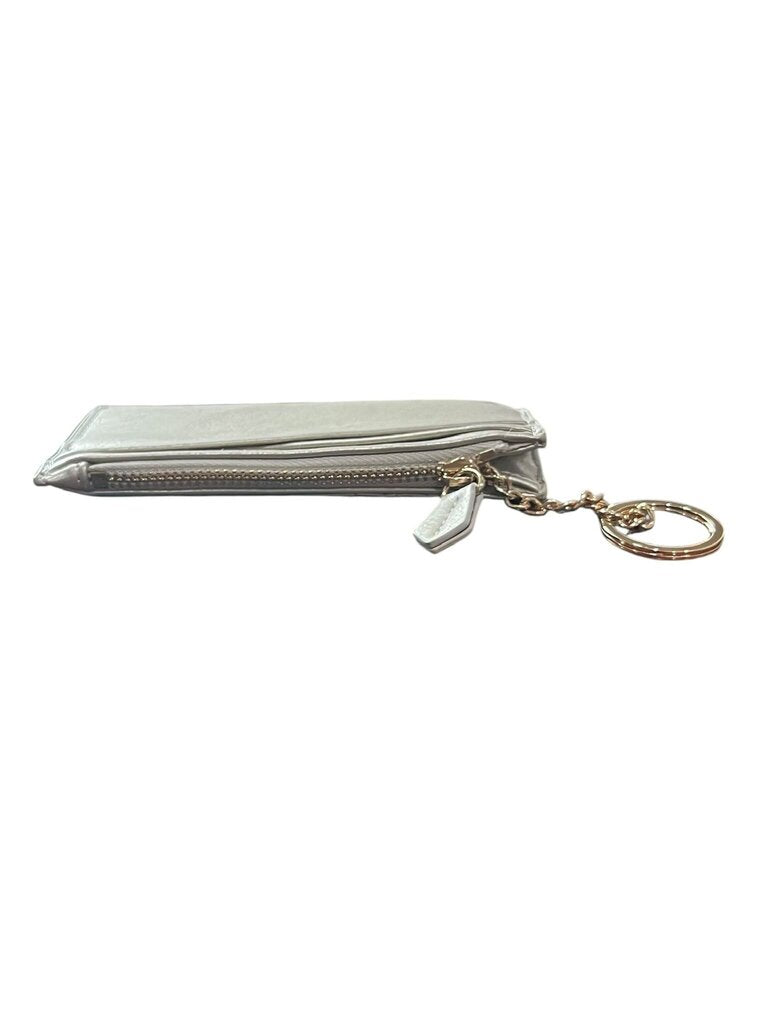Metallic Silver Keychain Wallet