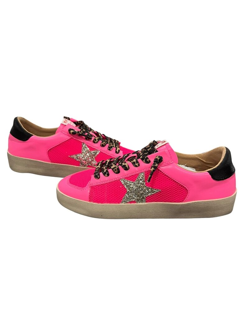 Size 8.5 Miracle Miles Pink Glitter Star Sneakers
