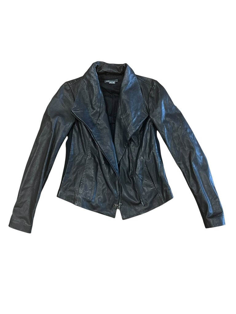 Size XS Women's Vince Black Leather Jacket