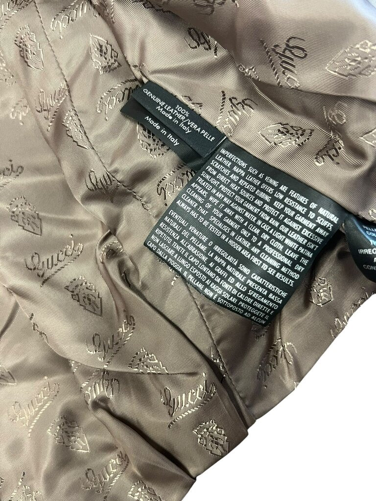 Size- 38, Gucci Brown Leather Jacket
