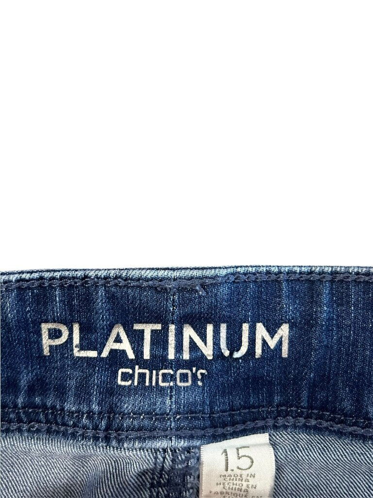 Chico's Womens Blue Jeans Size 15