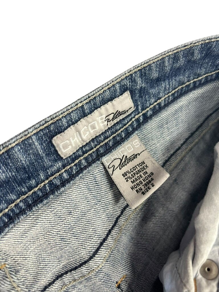 Size 12- Chico's Platinum Denim Jeans