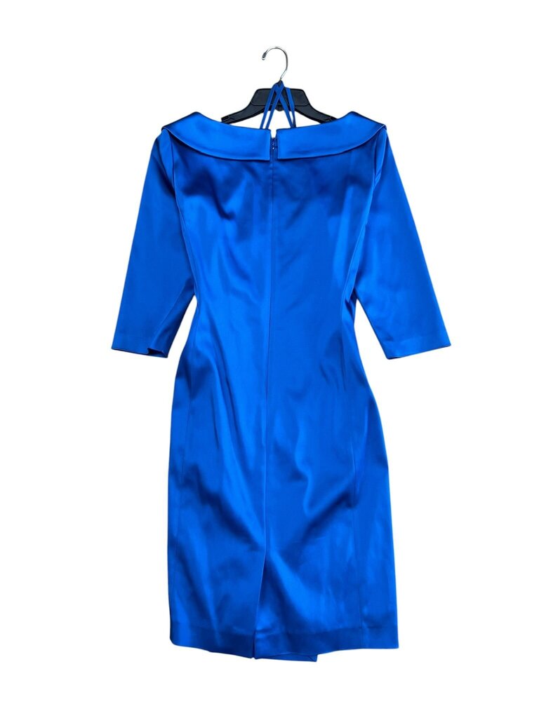 Size 10p- Tahari Arthur S. Levine Blue Satin Dress