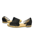 Size 9 Women's Black Espadrille Slingback Flats