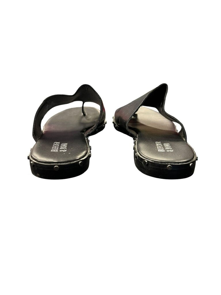 Size 8- Bleecker & Bond Black Slide Sandals