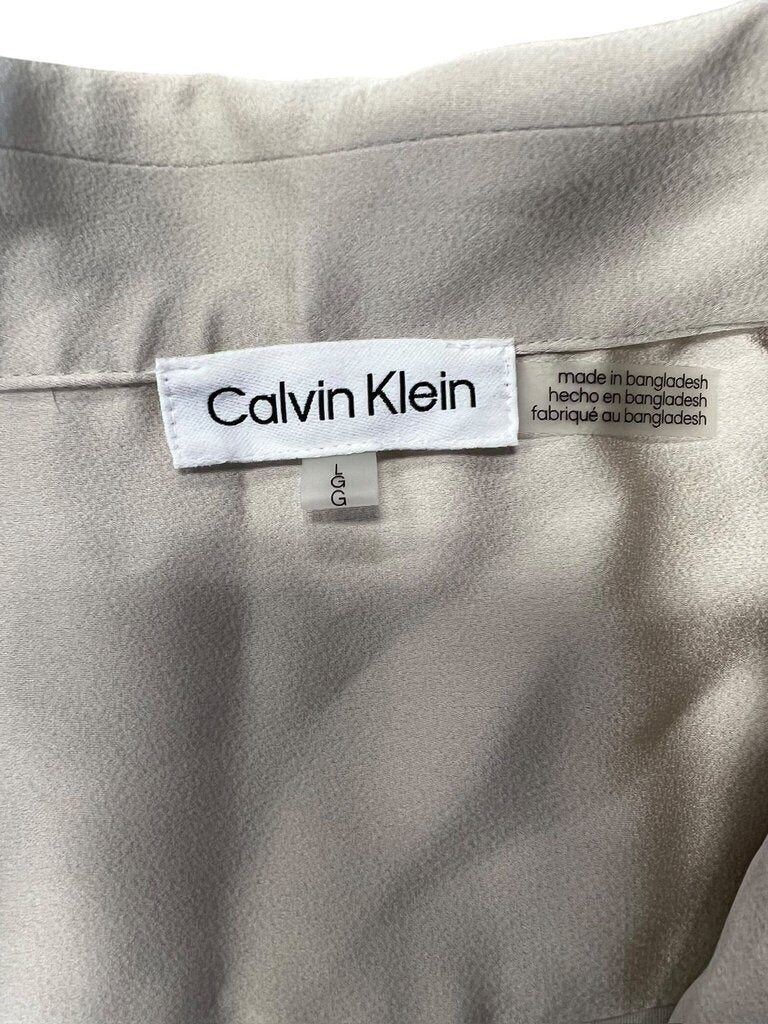 Large Calvin Klein Silk Wrap Blouse