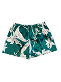 Size XL Green Floral Pattern Pajama Bottoms