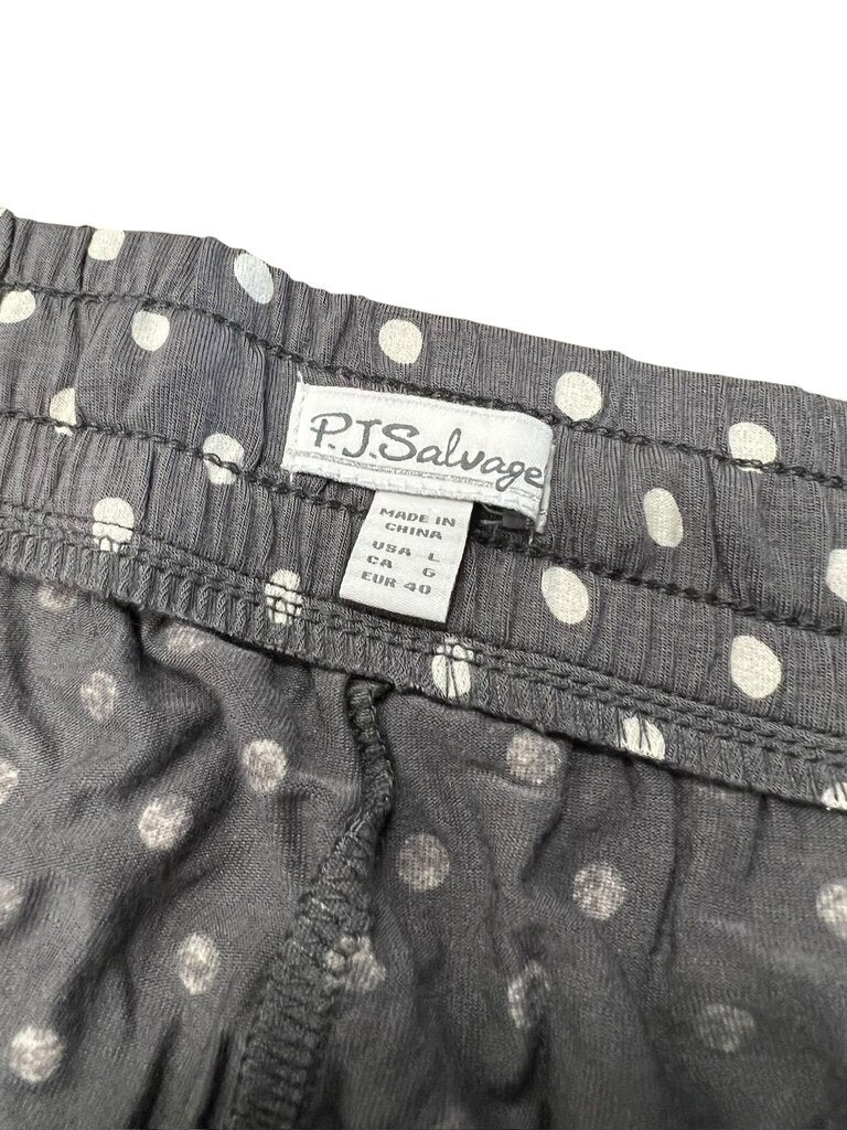 Large P.J. Salvage Grey Polka Dot Lounge Pants