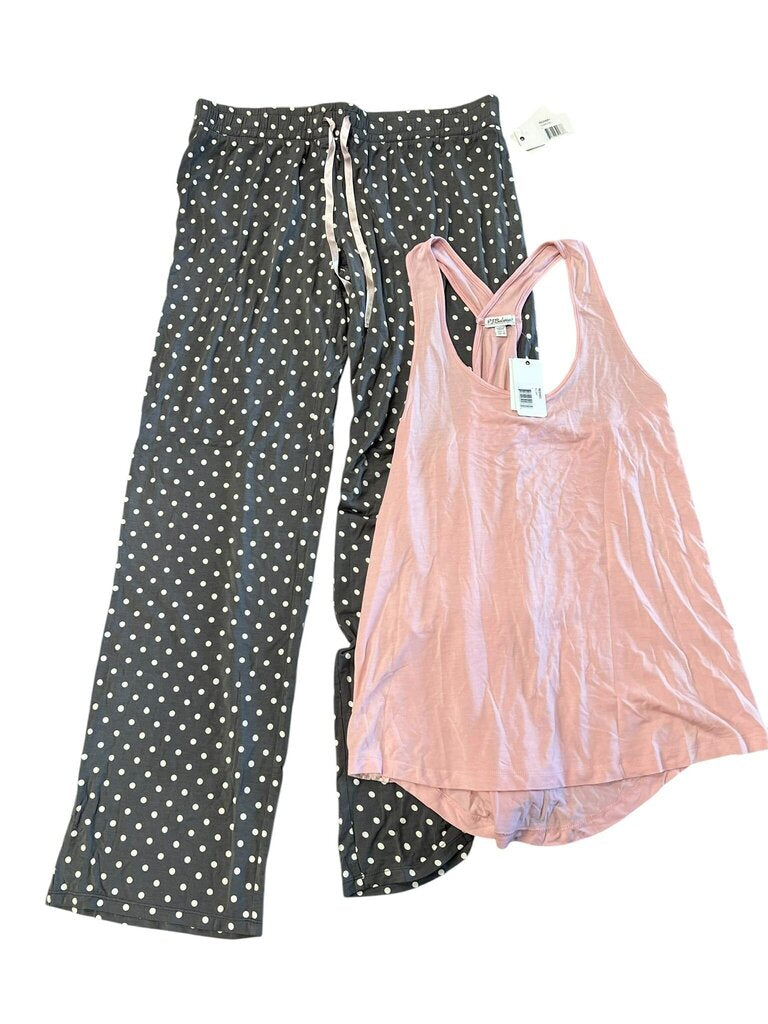Large P.J. Salvage Grey Polka Dot Lounge Pants