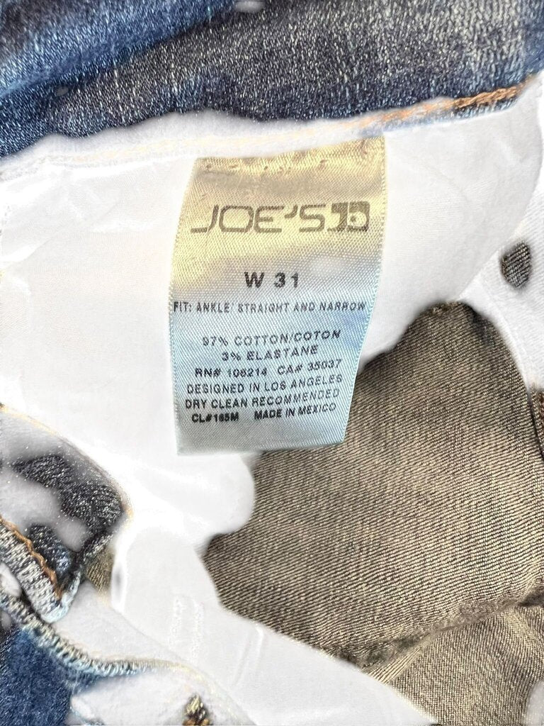 Size 31 Joe's Jeans Ankle Straight and Narrow Denim Pants