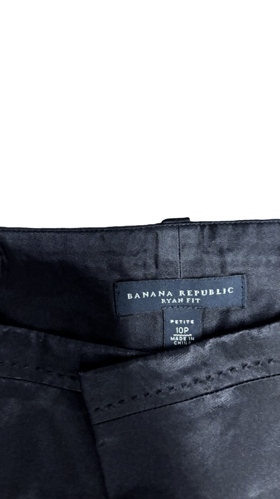 SIZE 10P Banana Republic Ryan Fit Black Pants