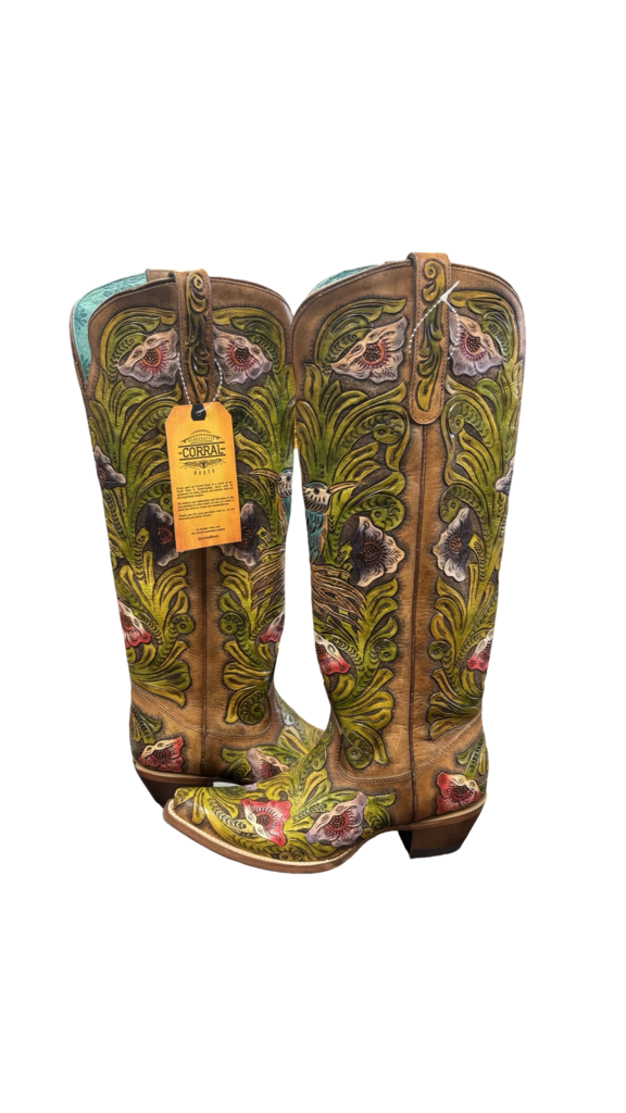 Size 7.5 Corral Women's Floral Embroidered Cowboy Boots