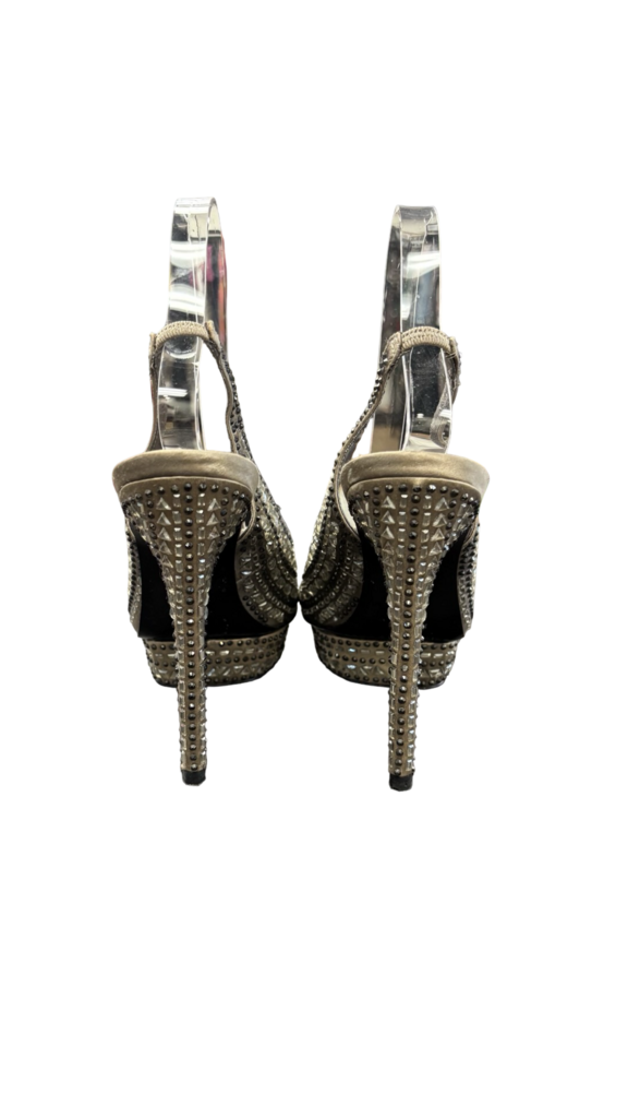Pelle Moda Open-Toe Heels with Embellishments
