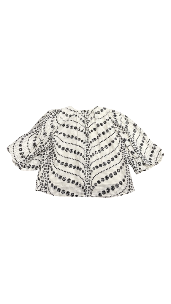 Medium Marie Oliver Black and White Patterned Blouse
