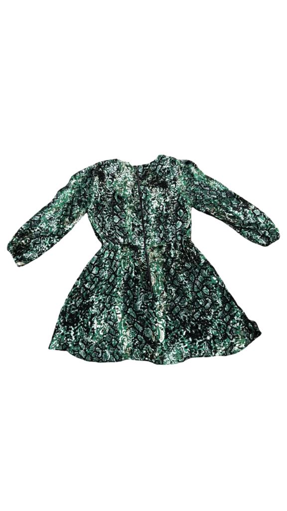 Size 12 Alice + Olivia Green Dress with Pattern