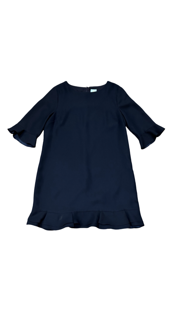 Size 10 CeCe Navy Blue Ruffled Hem Dress
