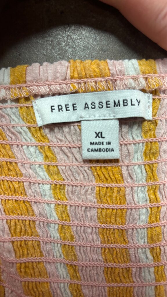 Size XL Free Assembly Striped Maxi Dress