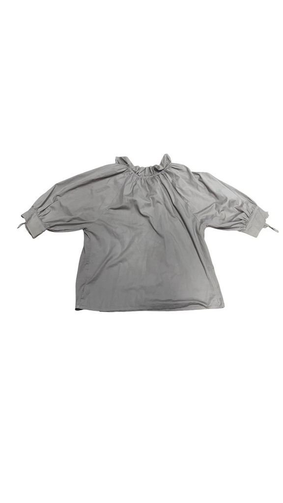 Medium Sofia Fashion Gray Ruffled Blouse