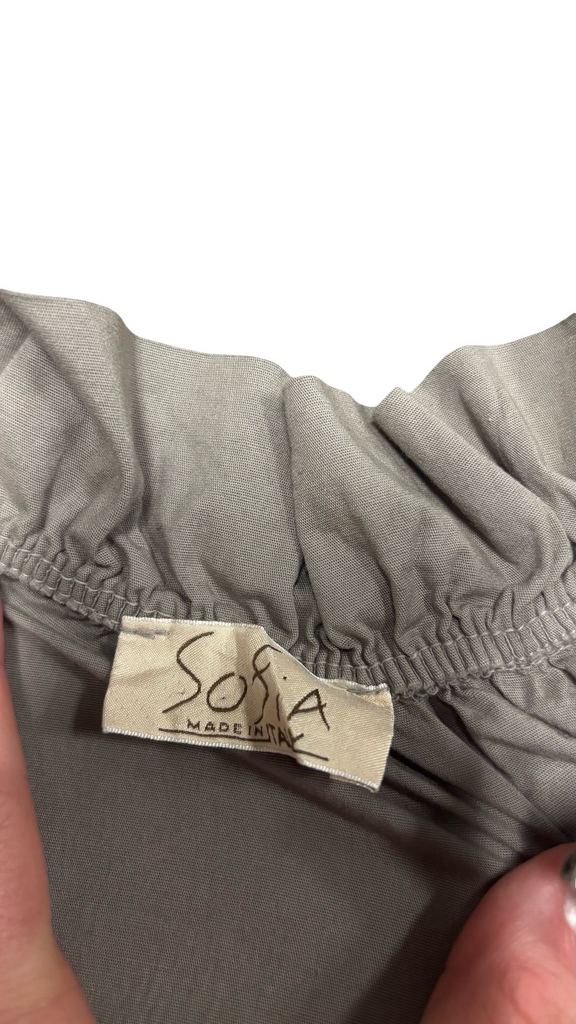 Medium Sofia Fashion Gray Ruffled Blouse