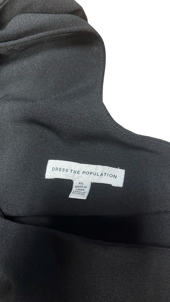 Size XL Dress The Population One-Shoulder Black Dress – The Revolving Closet