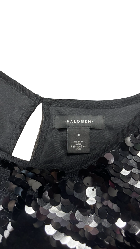 Medium Halogen Black Sequin Top