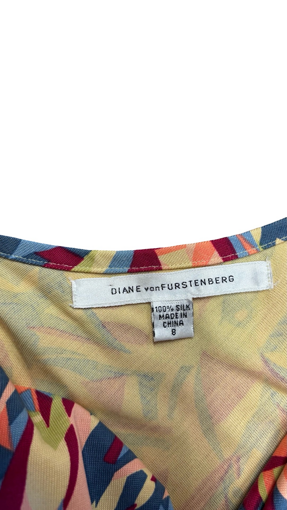 Size 8- Diane von Furstenberg Silk Floral Print Dress