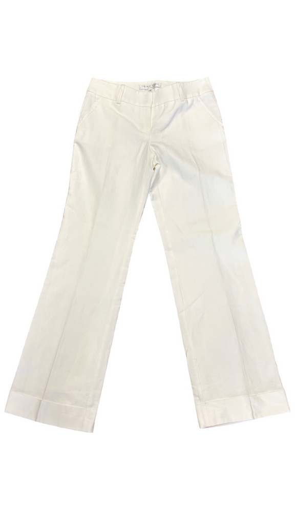 Size 6 Trina Turk Women's White Flared Pants