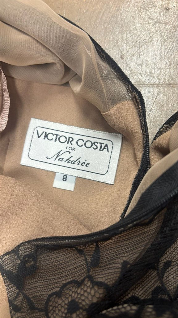 Size 8 Victor Costa Black Lace Dress