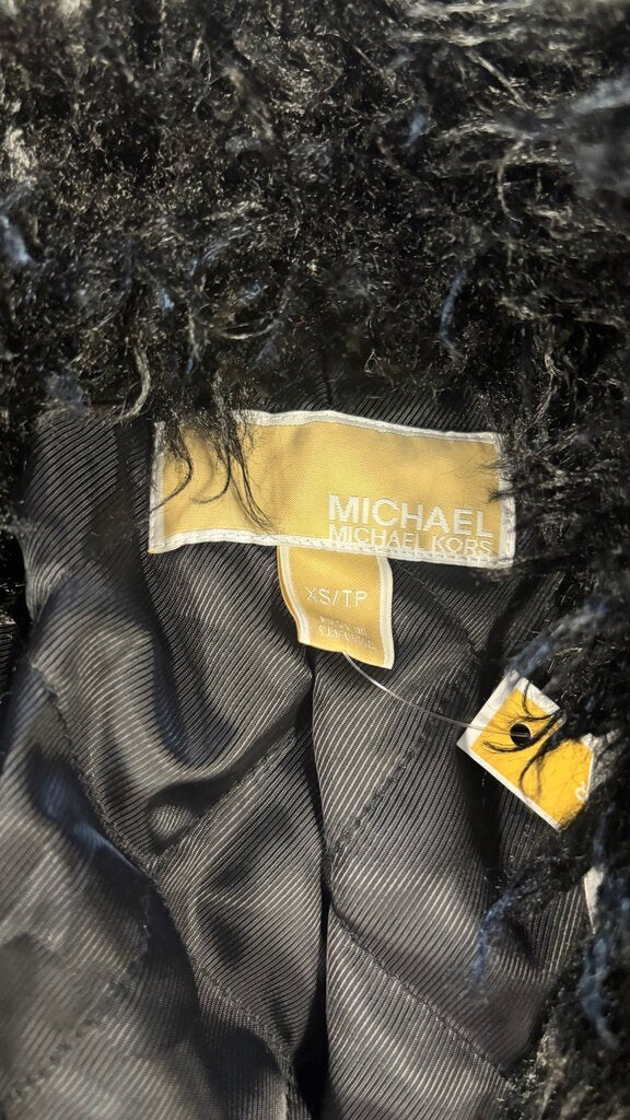 Size XS Michael Kors Black Faux Fur Jacket