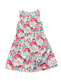 Medium “Jade” Flamingo Print Dress